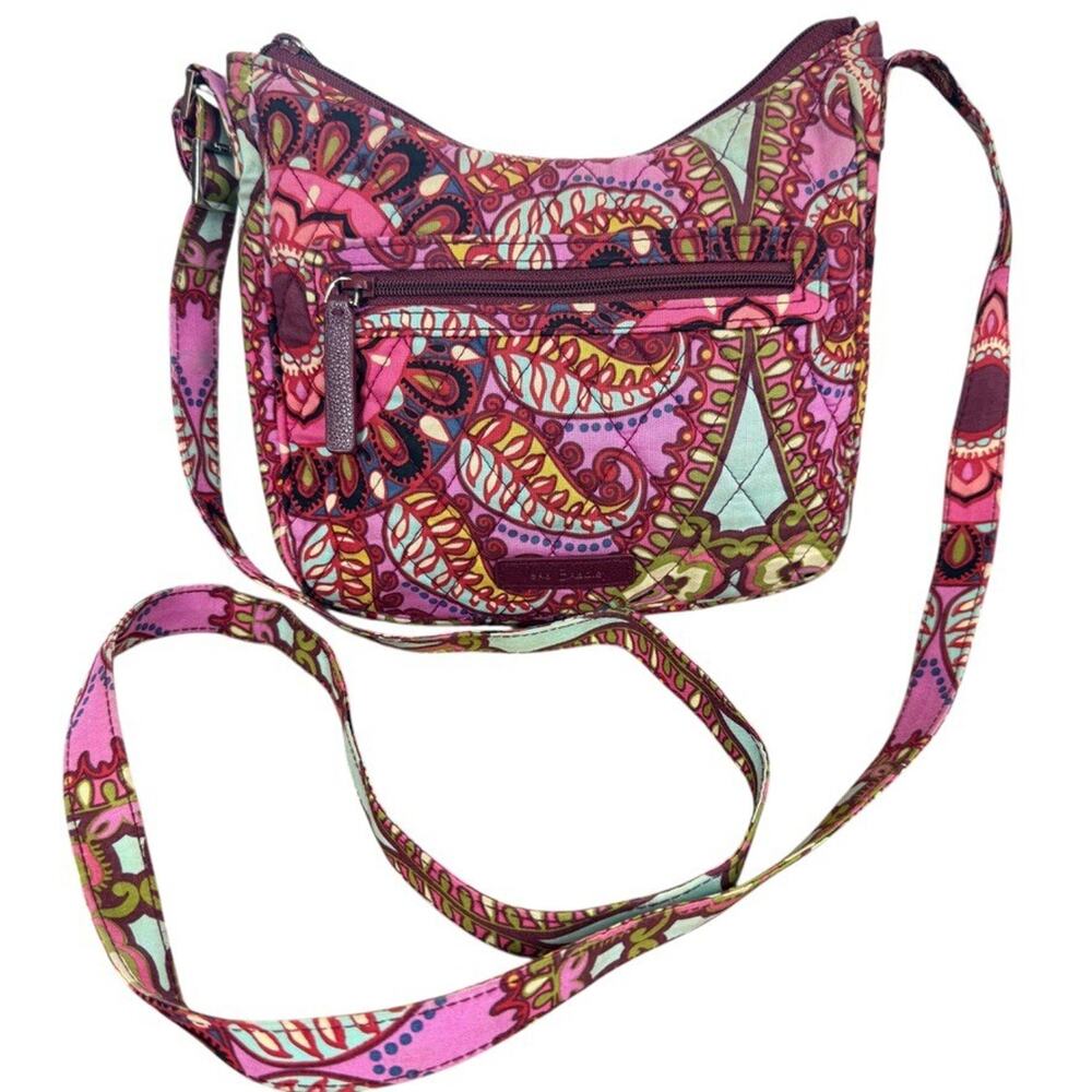 Vera Bradley Resort Medallion Paisley Quilted Crossbody Pink Purse Handbag